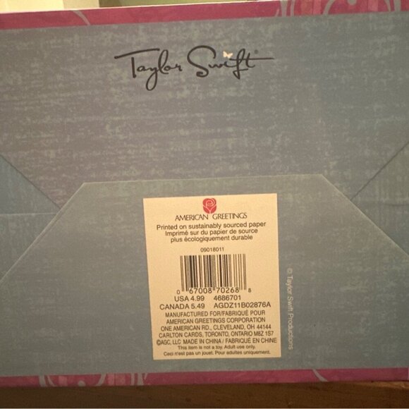 Taylor Swift Official Gift Bag Butterfly Ribbon Handles w Gold Tissue Paper - Picture 13 of 15